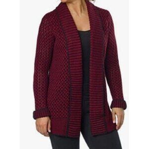 Matty M - Woman's Cardigan – Burgundy – Size: M